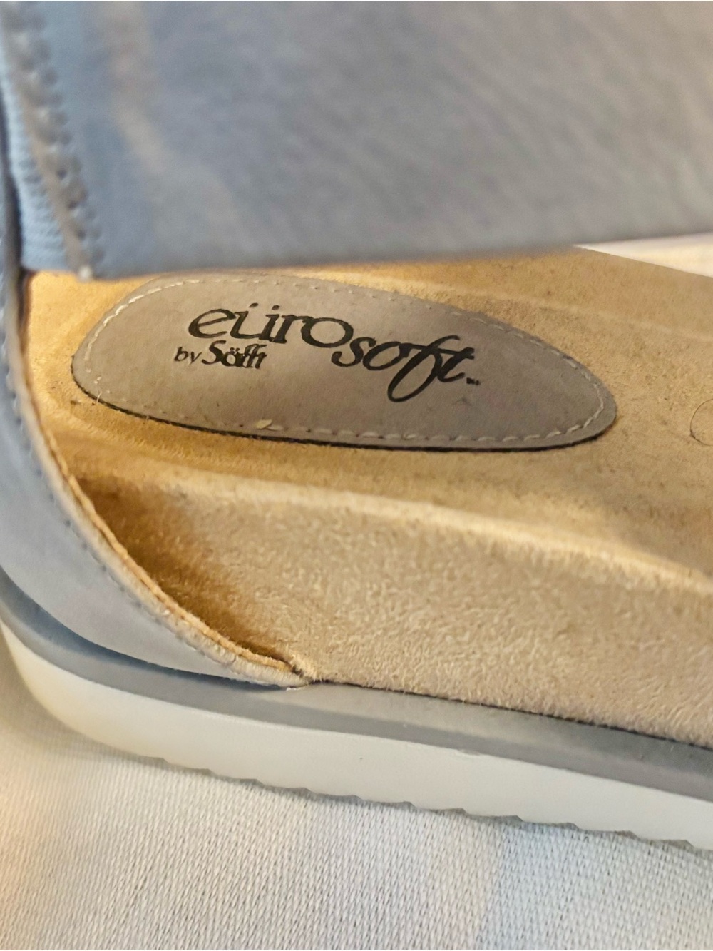 EUROSOFT Women's Light Grey Strappy Wedge Sandals - Picture 11 of 13